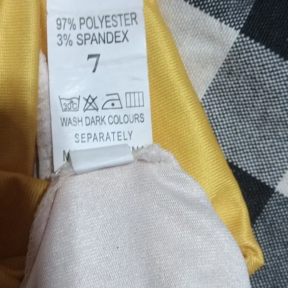 Women's Yellow Caution slippery when wet Print Two-Piece Set - Picture 4 of 4